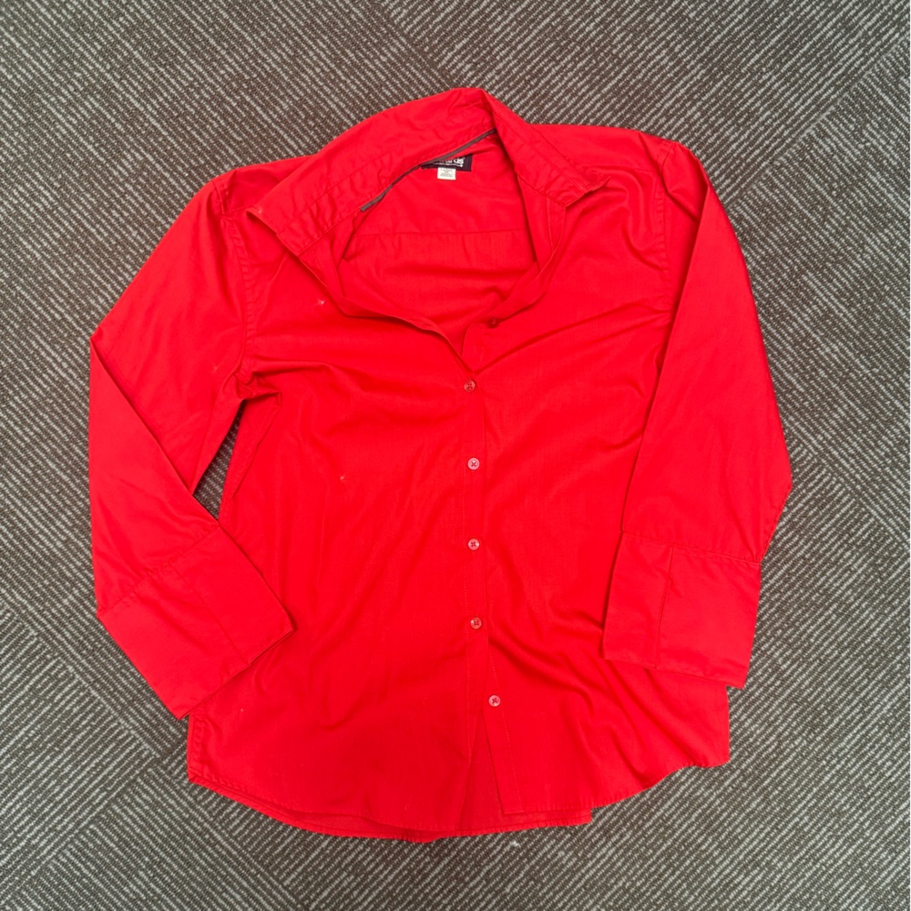 Edwards Women's Red Button Down Shirt